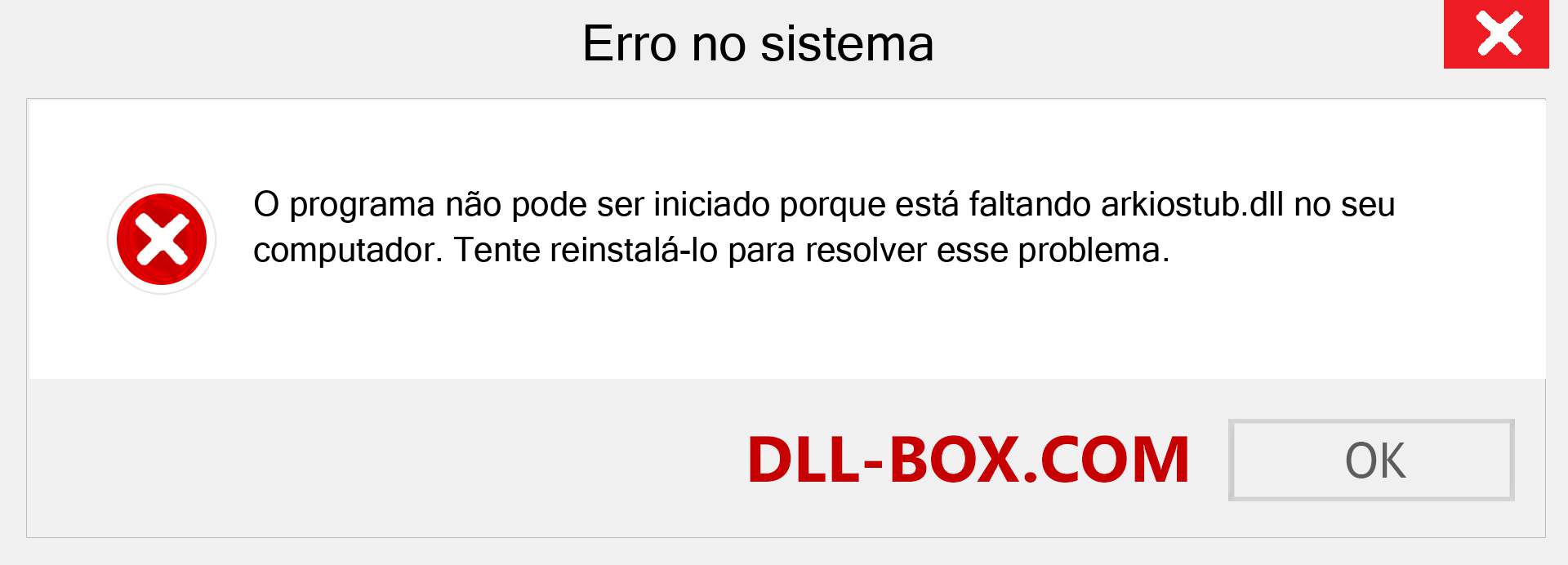 Arquivo arkiostub.dll ausente ?. Download para Windows 7, 8, 10 - Correção de erro ausente arkiostub dll no Windows, fotos, imagens